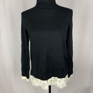 Joie black and lace sweater